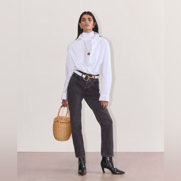 NWT Everlane The ’90s Cheeky® Jean in Washed Black Size 25 Ankle - Picture 1 of 15